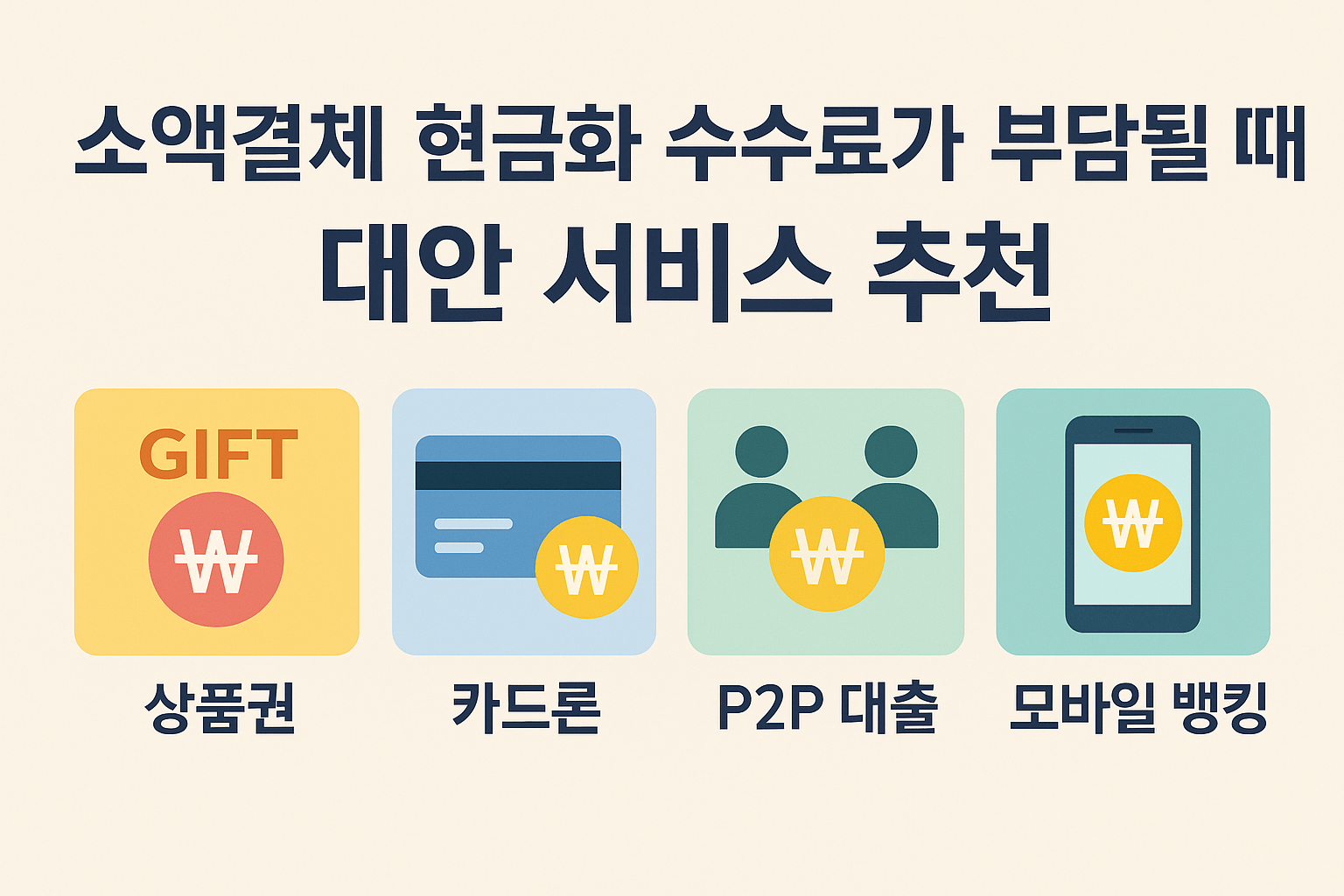 소액결제 현금화 대안 서비스 추천